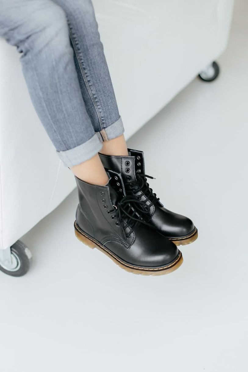 Черевики Dr. Martens Black No Logo 1 4226 фото