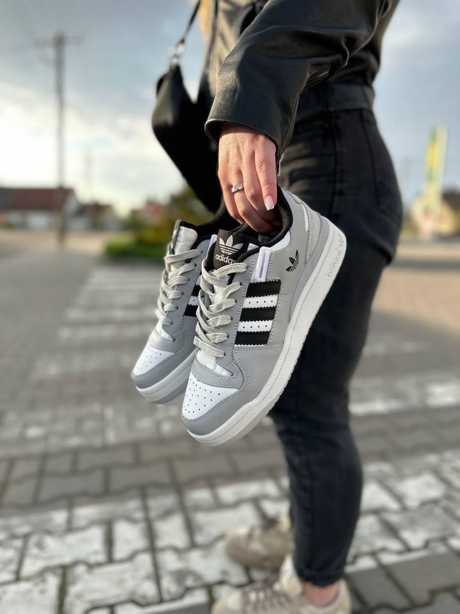 Кросівки Adidas Forum Grey White Black 1256 фото
