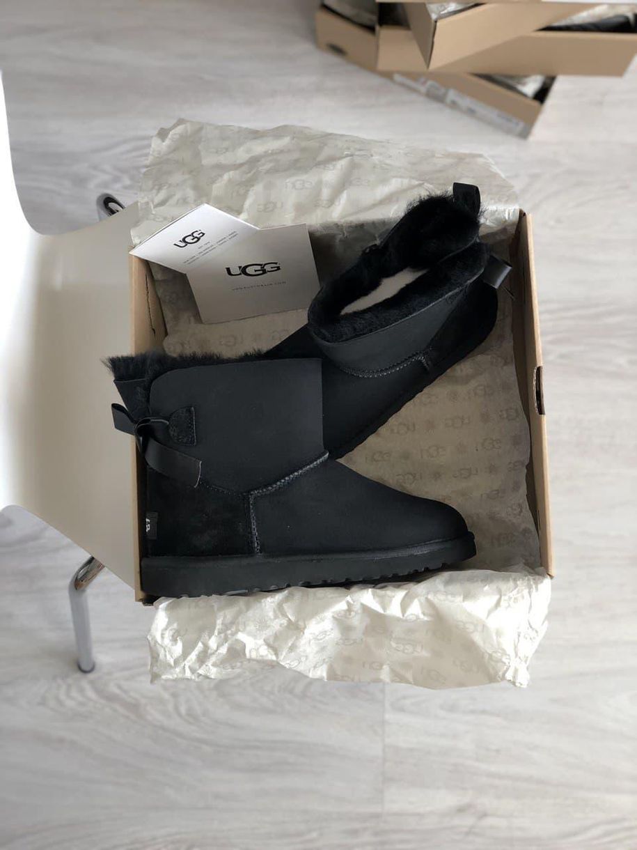 Зимові чоботи UGG Bailey Bow Black 5310 фото