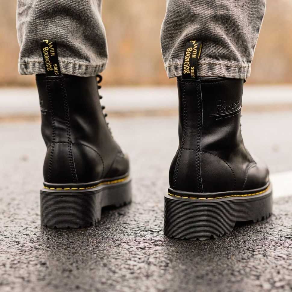 Зимние ботинки Dr. Martens JADON High Fur Black Logo 4278 фото