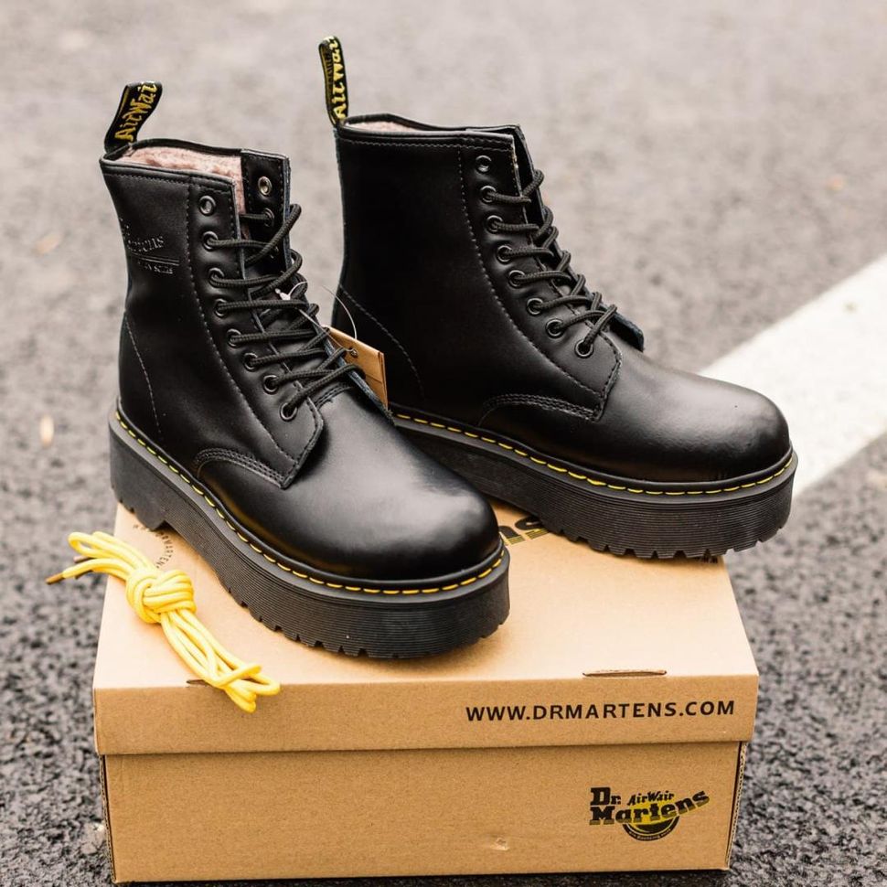 Зимние ботинки Dr. Martens JADON High Fur Black Logo 4278 фото