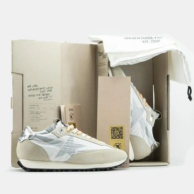 Golden Goose Marathon White Silver Beige