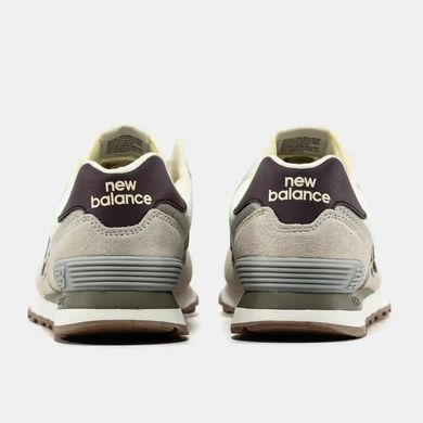 New Balance 574 Beige White Burgundy