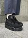 Зимние баскетбольные кроссовки Nike Air Jordan 4 Triple Black Fur 9630 фото 1