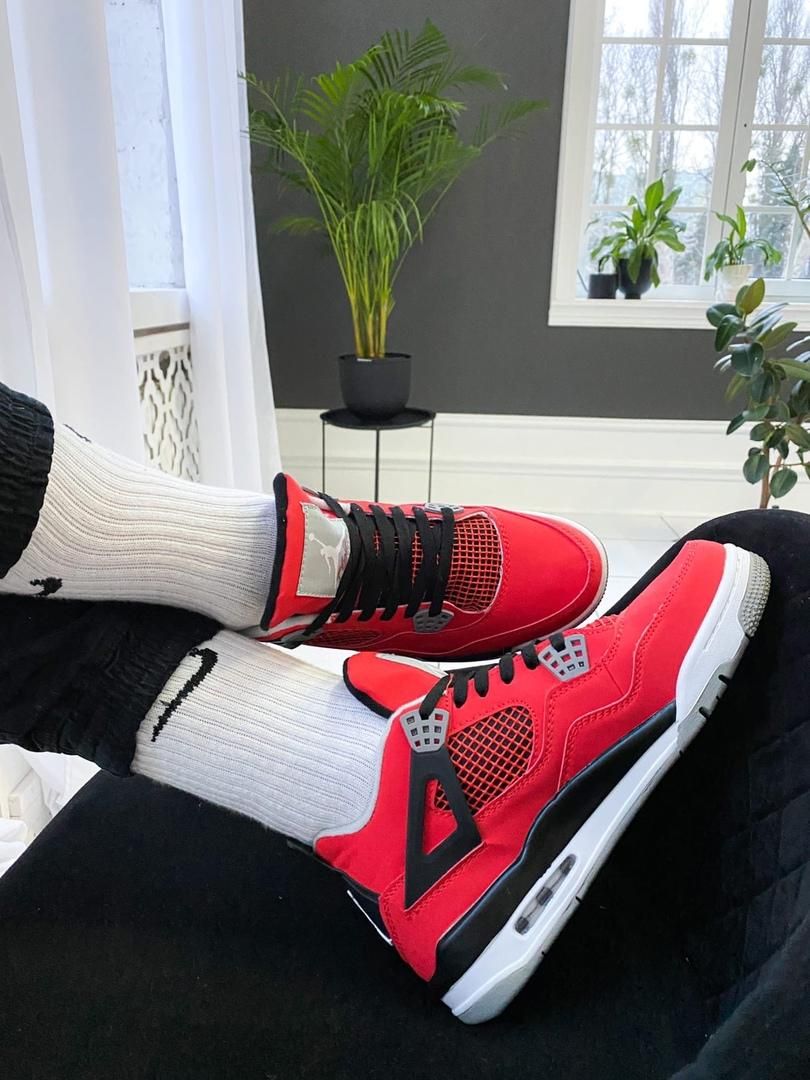 Nike Air Jordan Retro 4 Red Black White 2187 фото