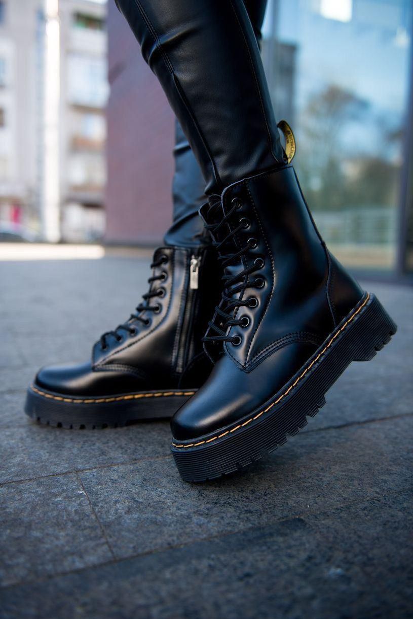 Зимові Черевики Dr. Martens JADON Black No Logo 5 6868 фото