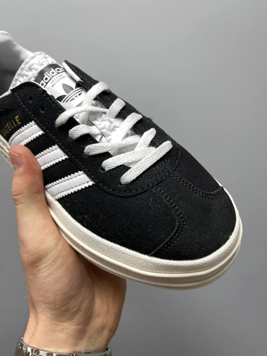 Кеды Adidas Gazelle Bold Black White 2774 фото