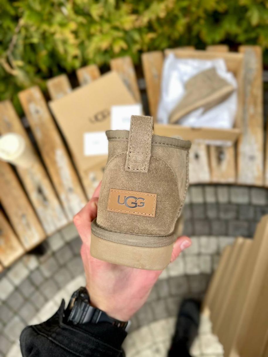 Зимові чоботи Ugg Ultra Mini Khaki 8770 фото