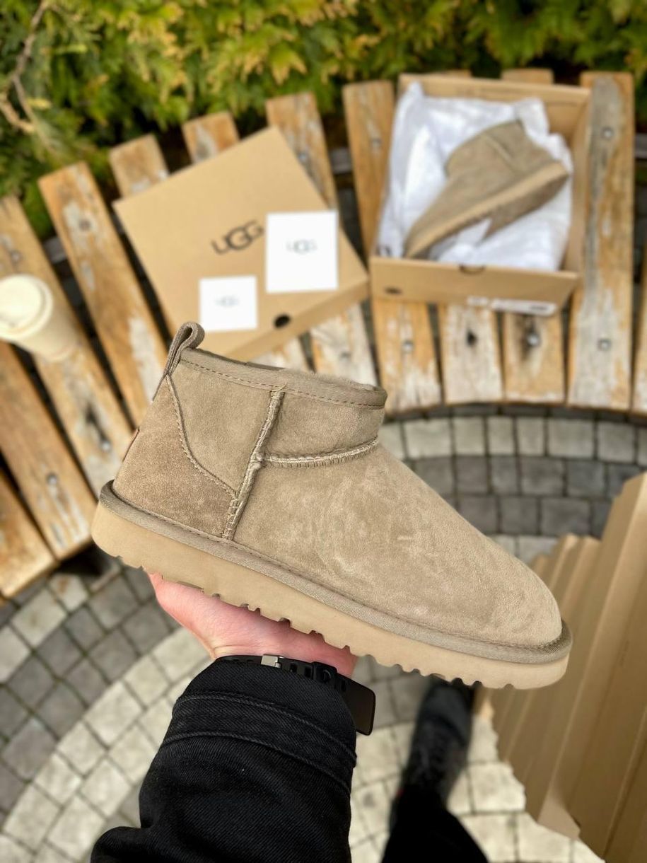 Зимові чоботи Ugg Ultra Mini Khaki 8770 фото