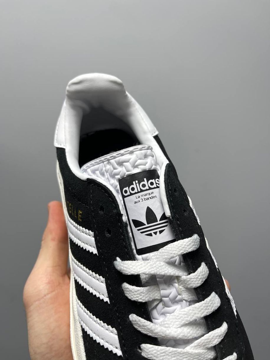 Кеды Adidas Gazelle Bold Black White 2774 фото