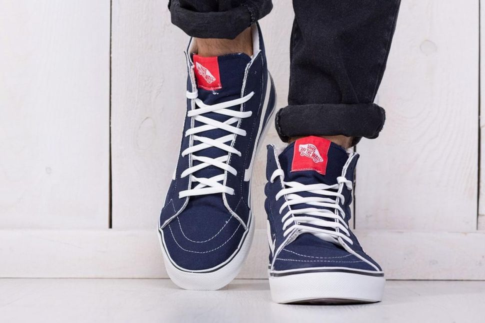 Кеды Vans Old Skool High Blue White 2 5201 фото