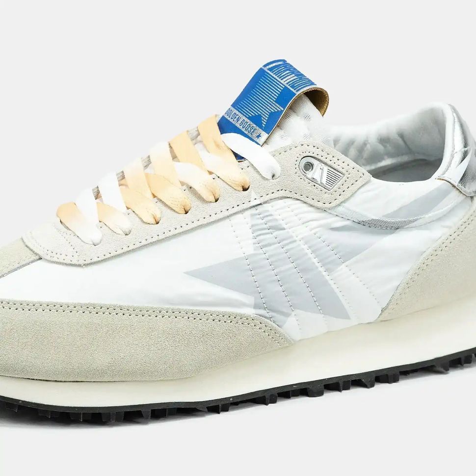 Golden Goose Marathon White Silver Beige