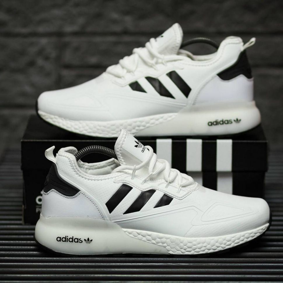 Adidas ZX 2K Boost White Black 2.0 8960 фото