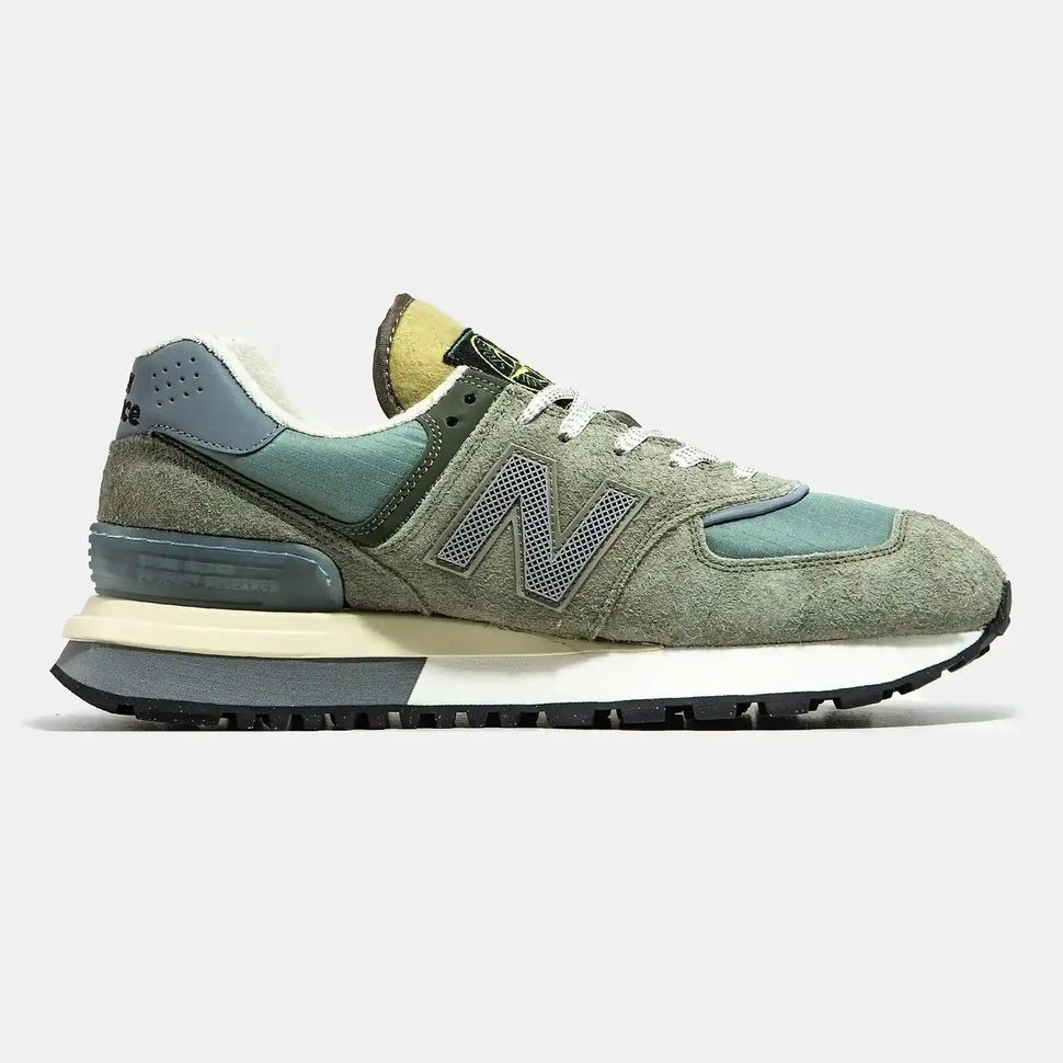 New Balance 574 x Stone Island Olive Green Yellow
