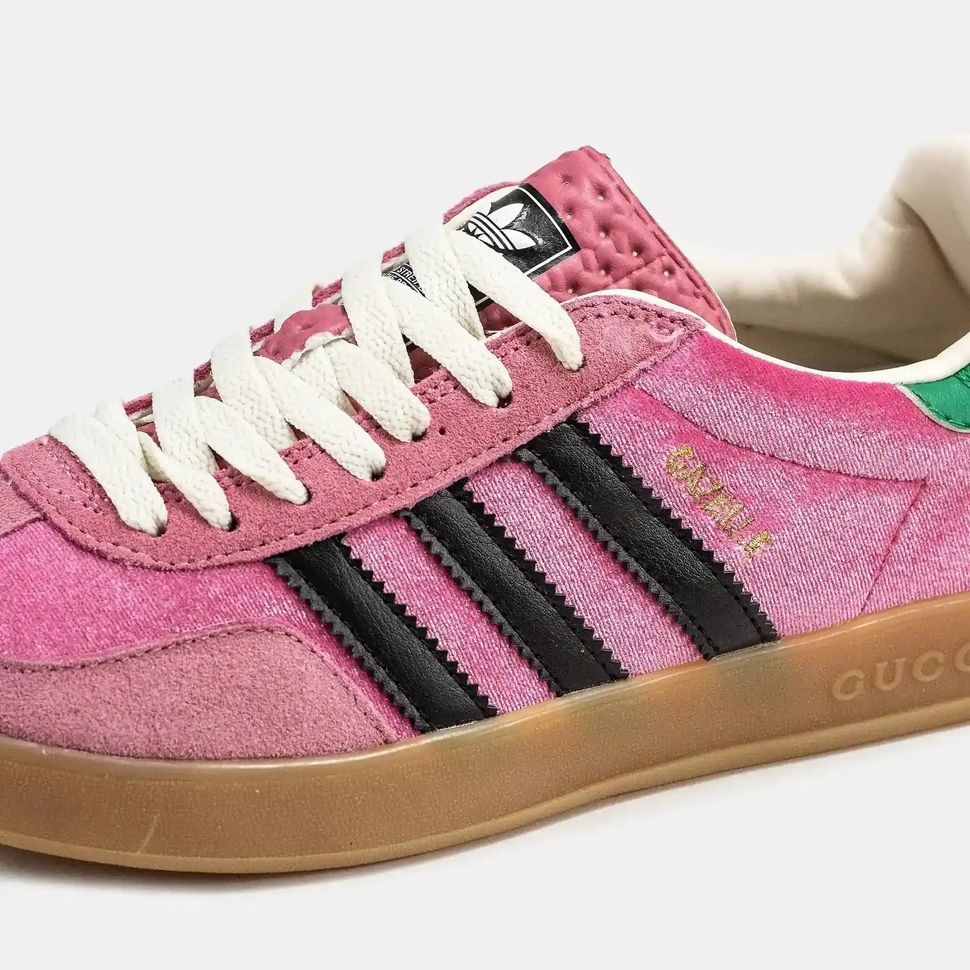 Adidas Gazelle x Gucci Pink Green Gum