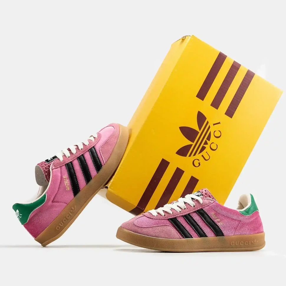 Adidas Gazelle x Gucci Pink Green Gum