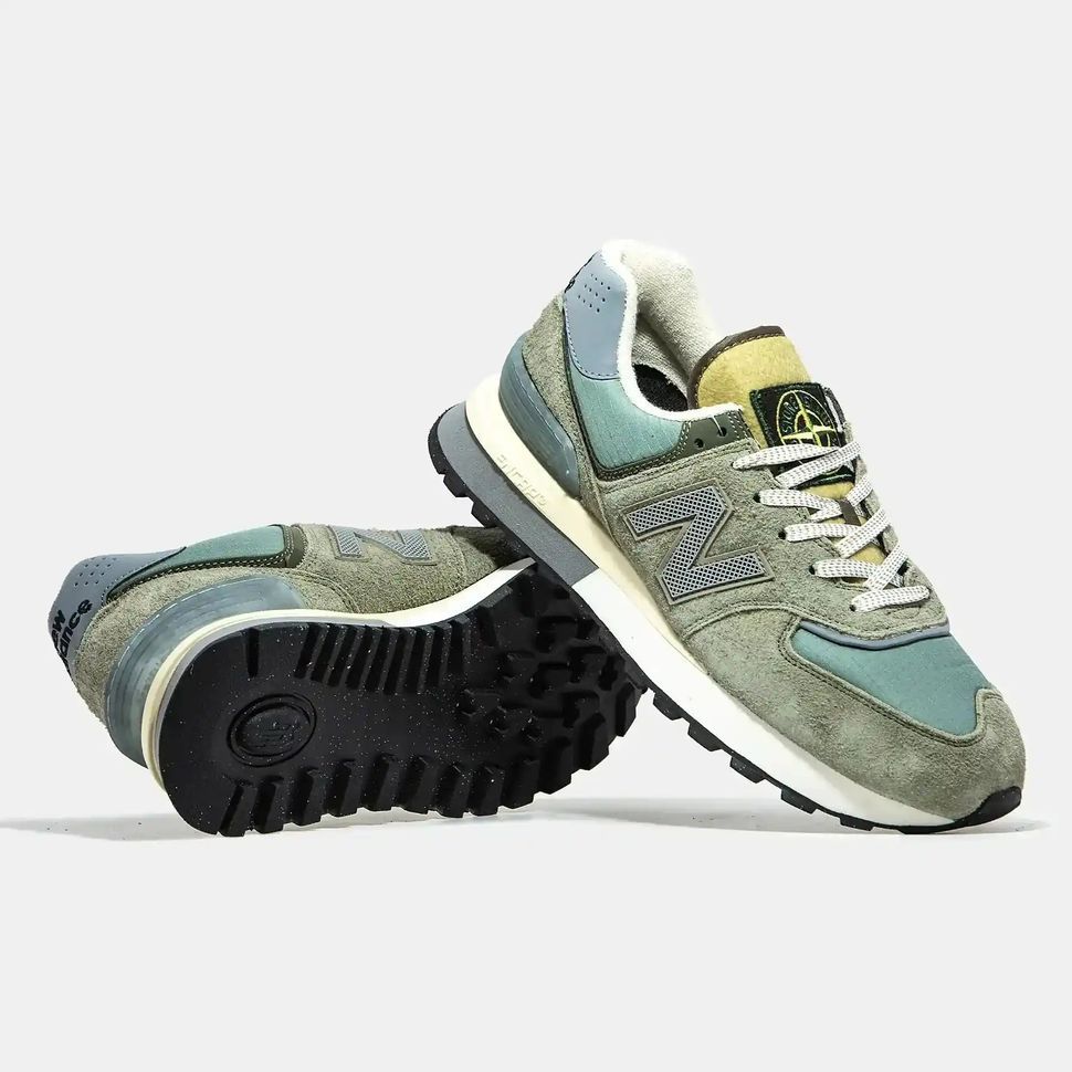 New Balance 574 x Stone Island Olive Green Yellow