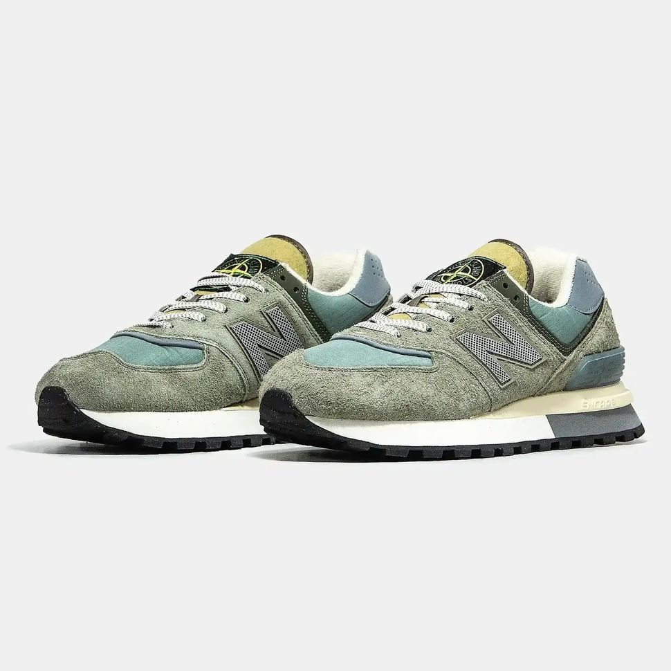 New Balance 574 x Stone Island Olive Green Yellow