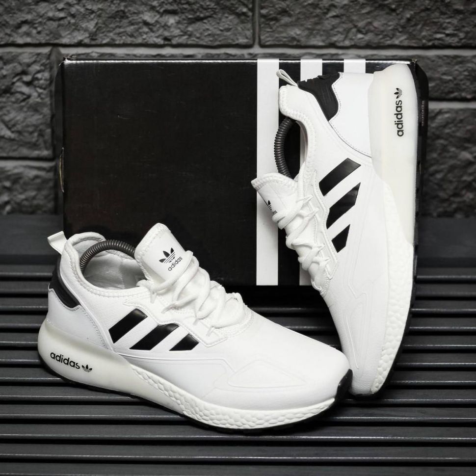 Adidas ZX 2K Boost White Black 2.0 8960 фото