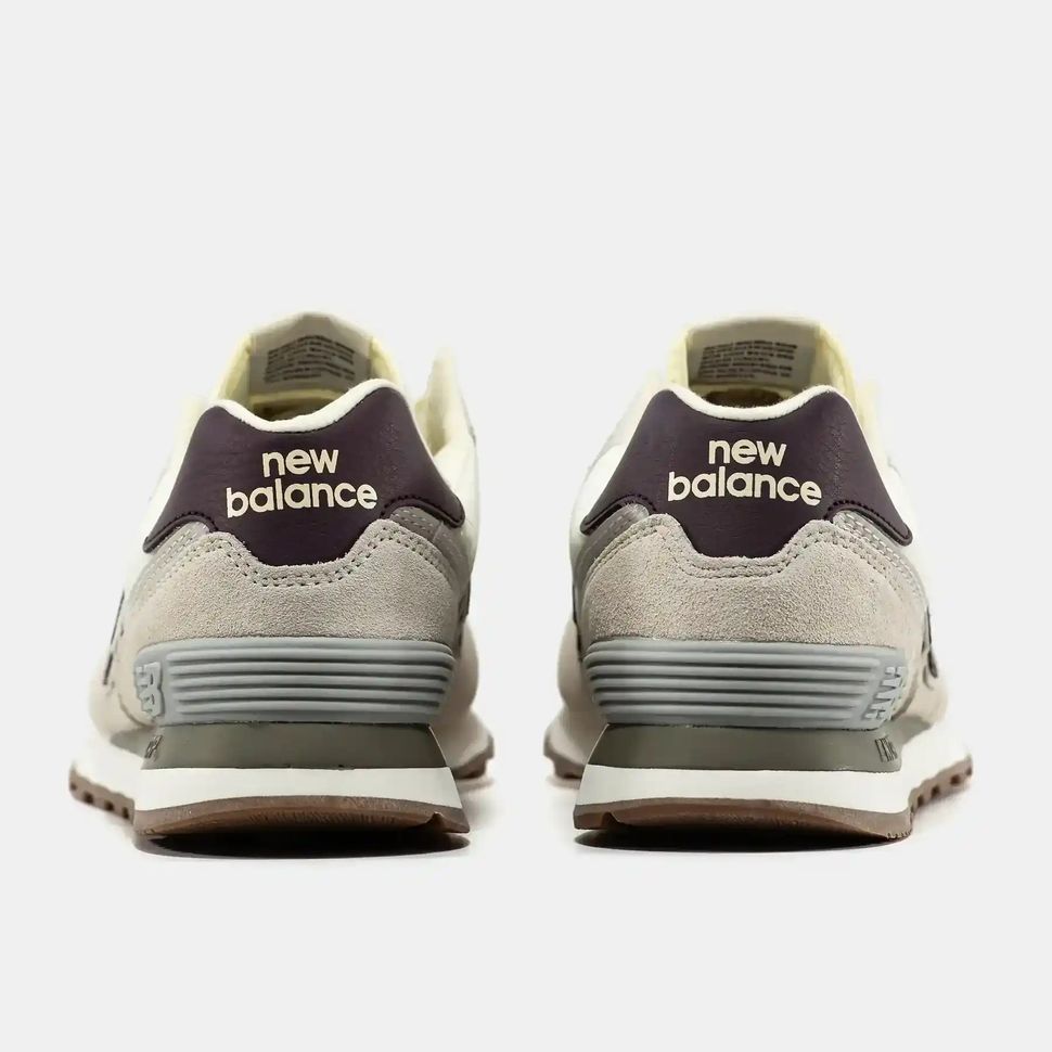 New Balance 574 Beige White Burgundy