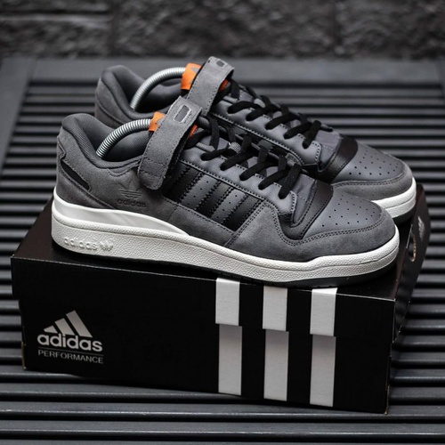 Adidas Forum Low Grey White Black 8942 фото