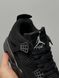 Баскетбольні кросівки Nike Air Jordan 4 Retro All Black 6689 фото 4