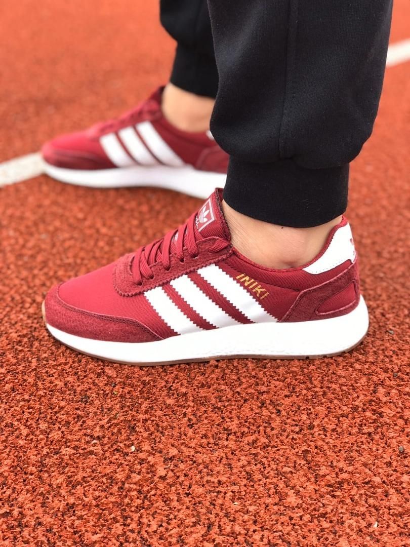 Кросівки Adidas Iniki Bordo White 2512 фото