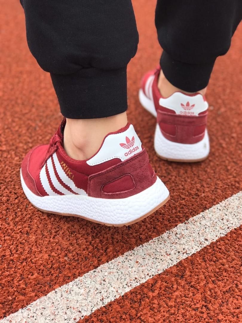 Кросівки Adidas Iniki Bordo White 2512 фото