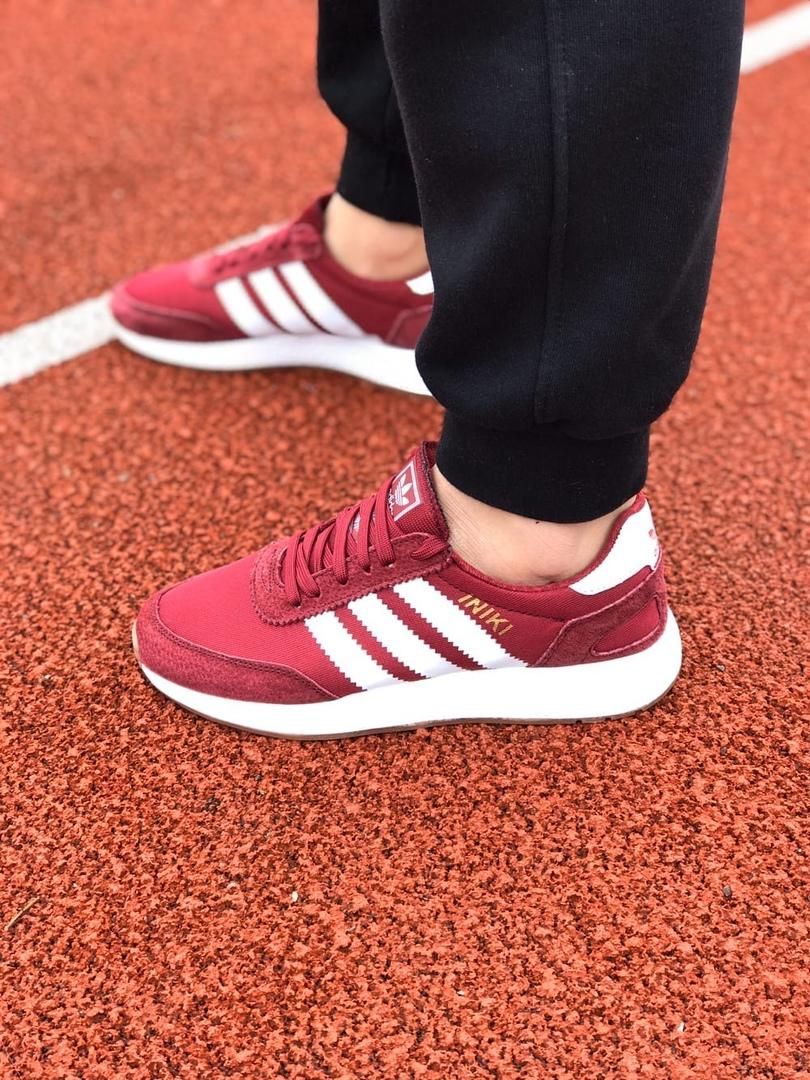 Кросівки Adidas Iniki Bordo White 2512 фото