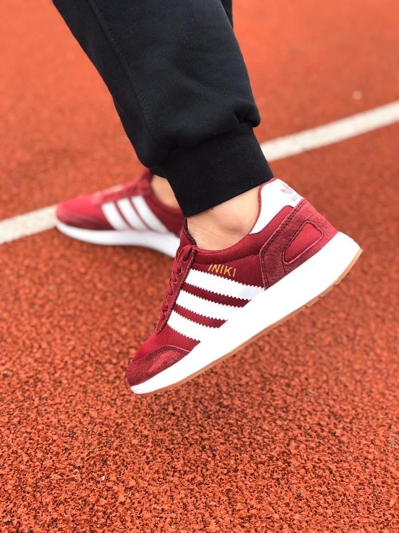 Кросівки Adidas Iniki Bordo White 2512 фото