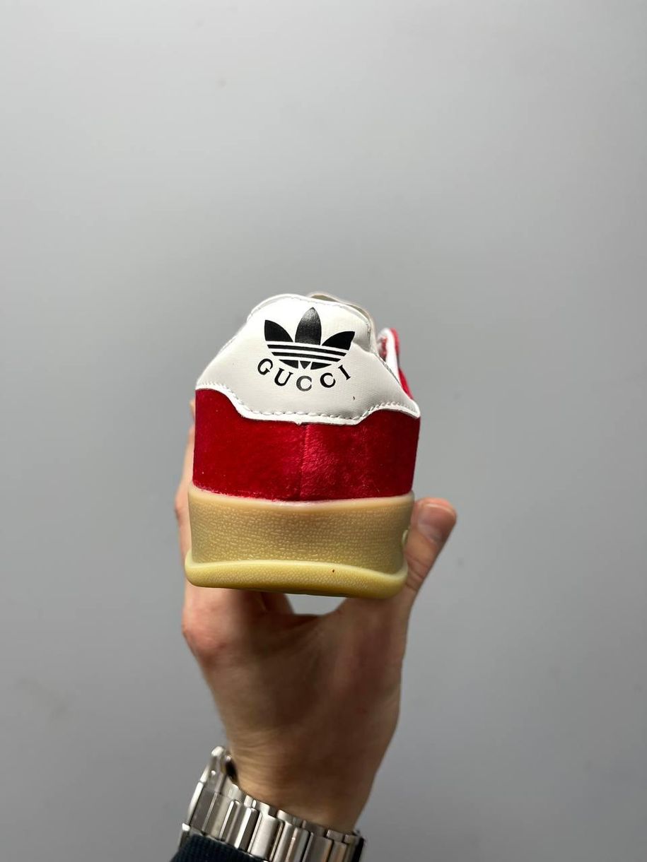 Кросівки Adidas x Gucci Gazelle Red 5462 фото