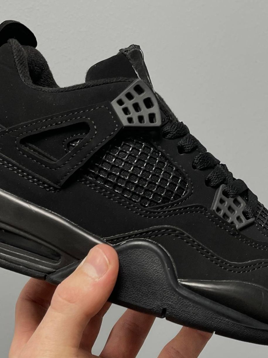 Баскетбольні кросівки Nike Air Jordan 4 Retro All Black 6689 фото
