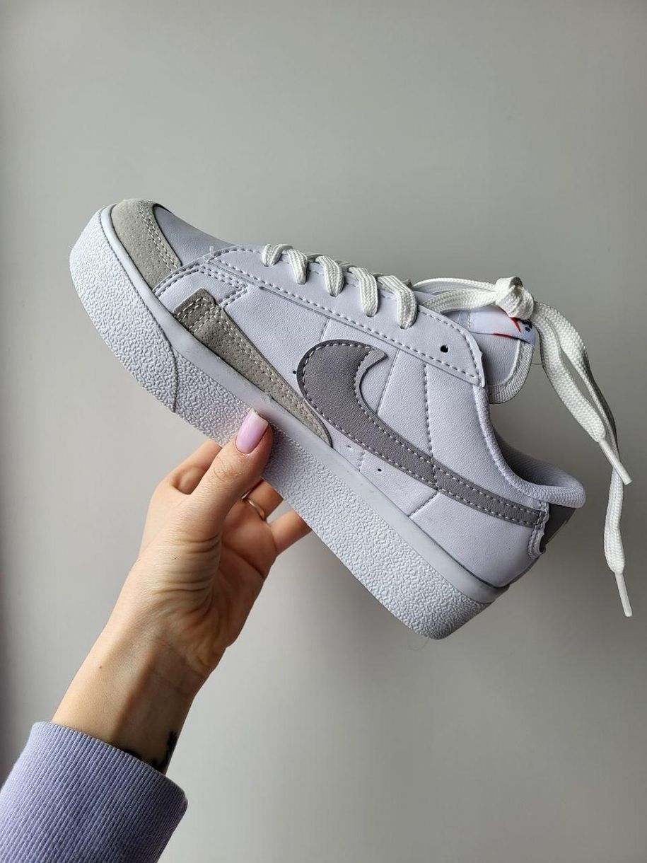 Кросівки Nike Blazer Low Platform White Gray 1572 фото