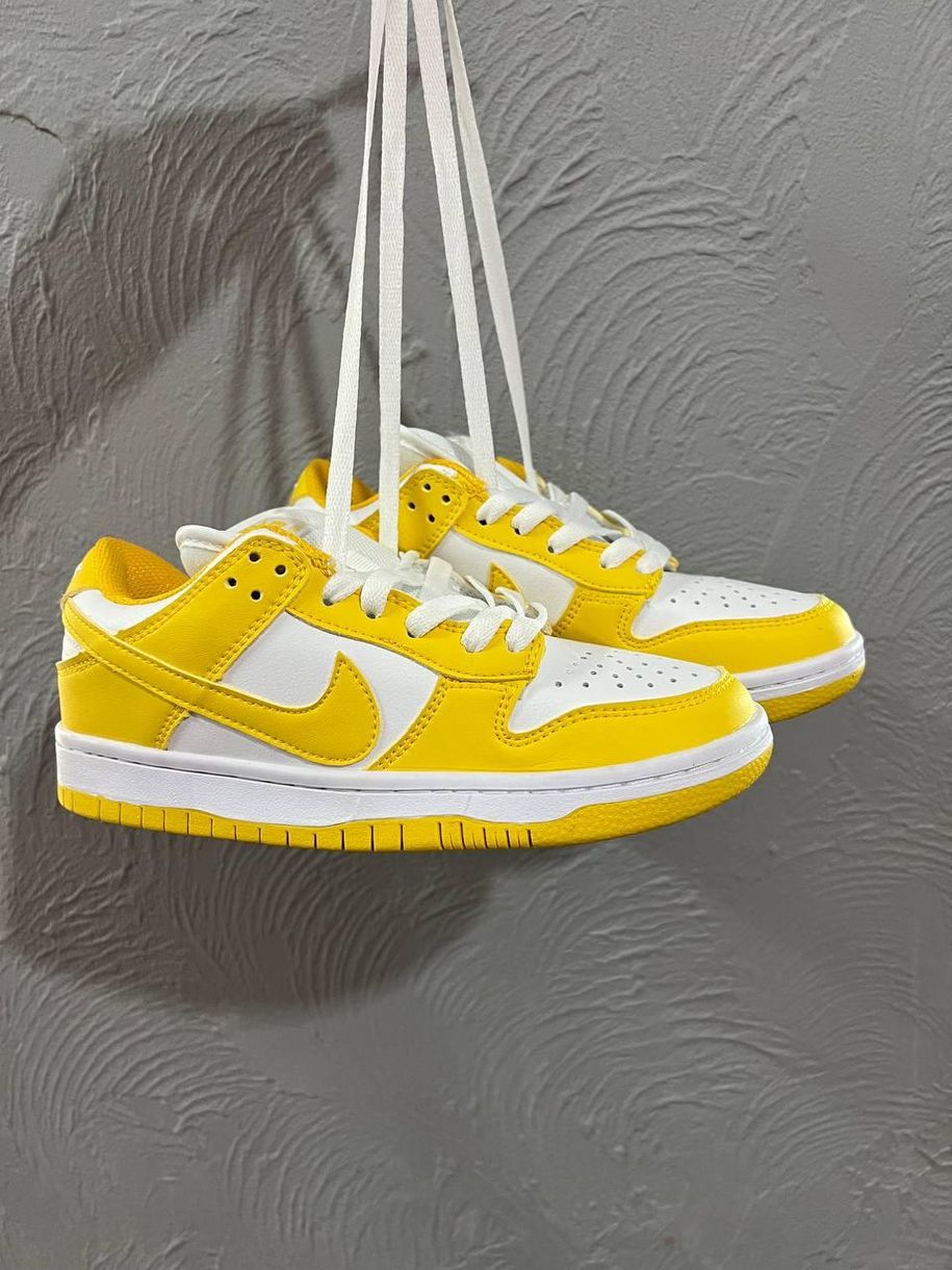 Кросівки Nike SB Dunk Low Yellow White 7392 фото