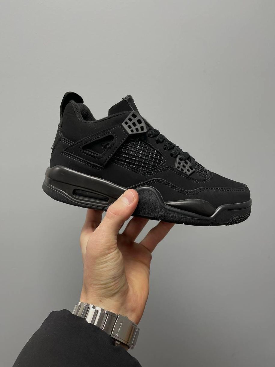Баскетбольні кросівки Nike Air Jordan 4 Retro All Black 6689 фото