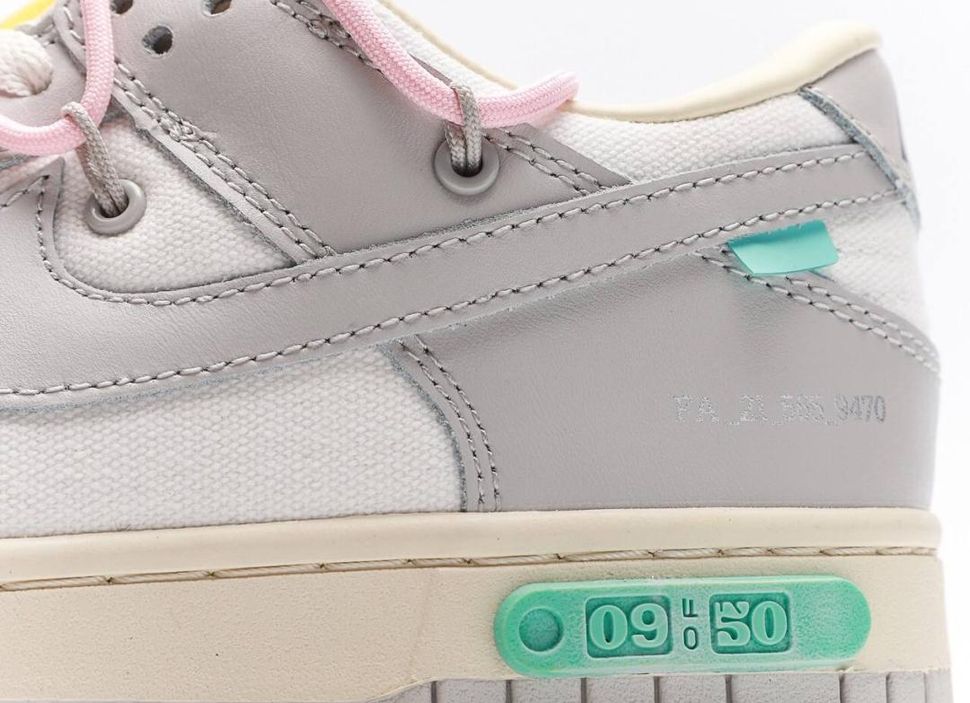 Кросівки Nike Dunk x OFF WHITE Grey Pink 10447 фото