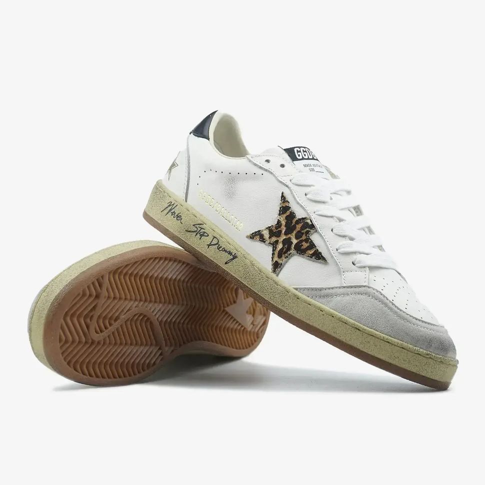 Golden Goose Ball Star Leopard White, 38