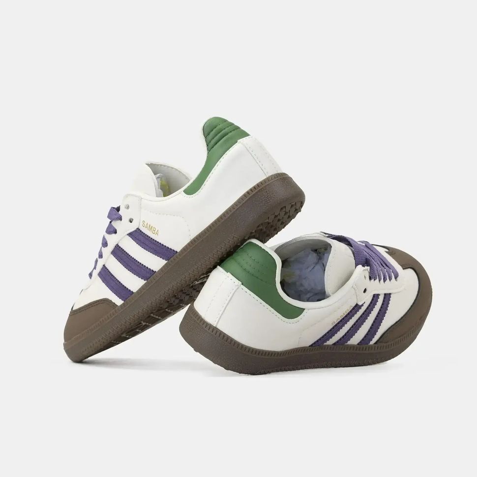 Adidas Samba OG Off White Core Purple Green Brown, 36