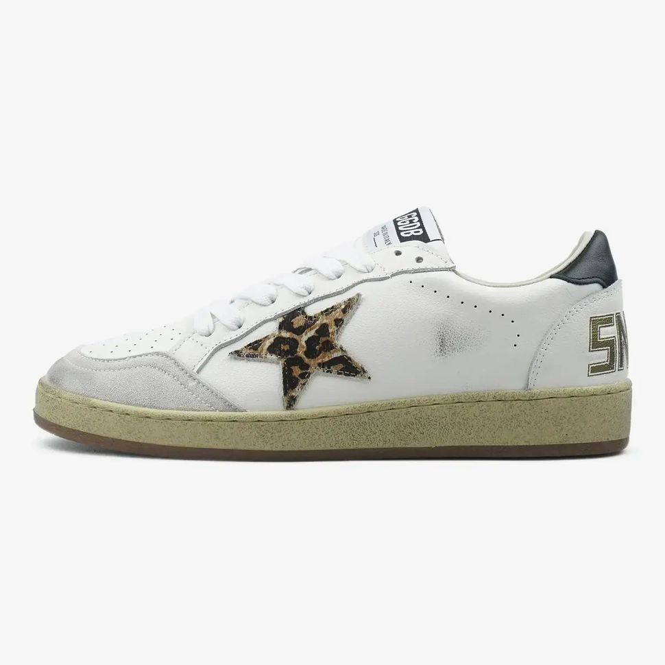 Golden Goose Ball Star Leopard White, 38