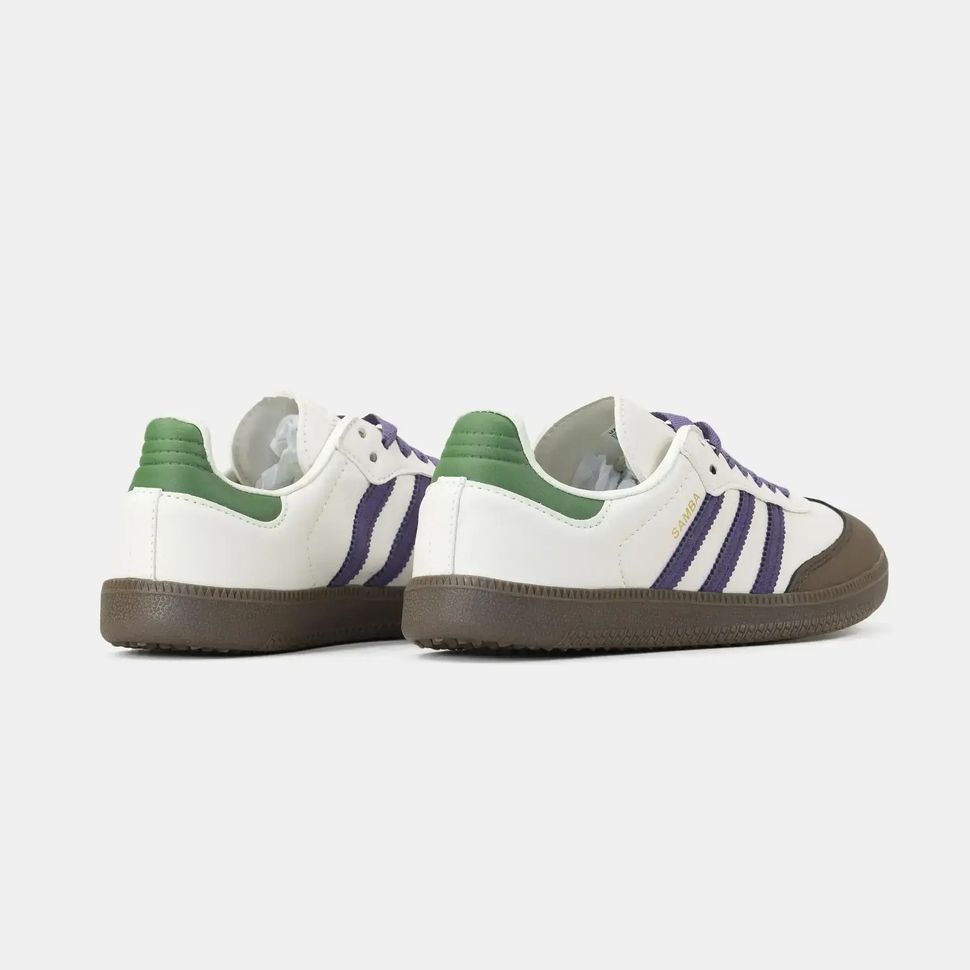 Adidas Samba OG Off White Core Purple Green Brown, 36