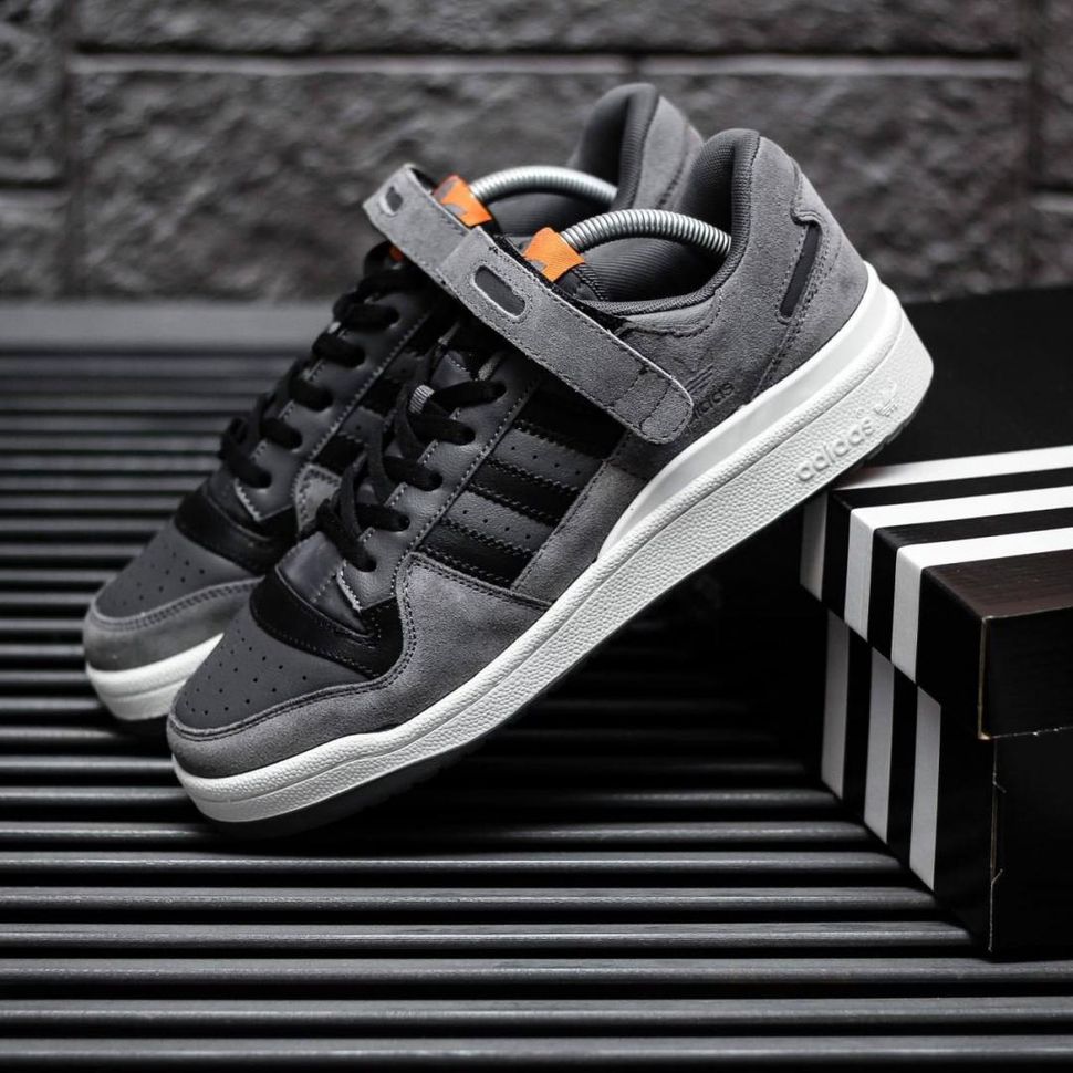 Кросівки Adidas Forum Low Grey White Black 8942 фото