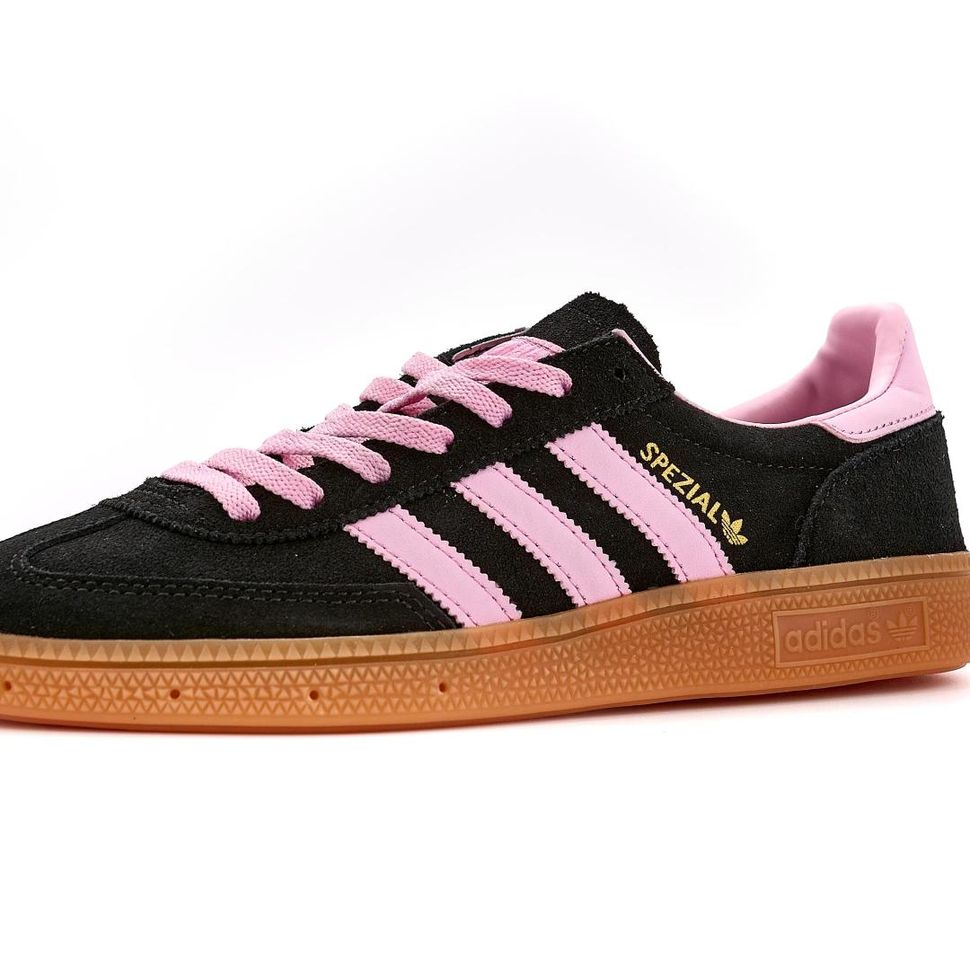 Кеди чорні з рожевим Adidas Spezial Black Pink 10952 фото